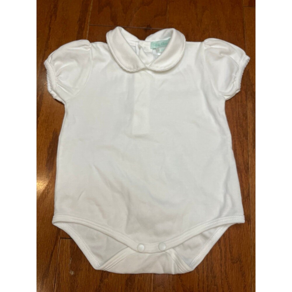 Petit ami 3 months white collared shirt puff sleeves
